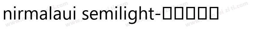 nirmalaui semilight字体转换